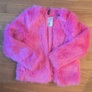 HM Bubblegum Pink Faux Fur Jacket